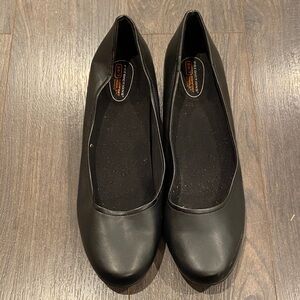 Safe T step Black Leather Flats size 12 wide 2:11
